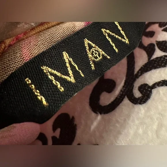 IMAN Global Chic Pink Multicolor Faux Wrap Dress Belt Short Sleeve - Picture 12 of 13